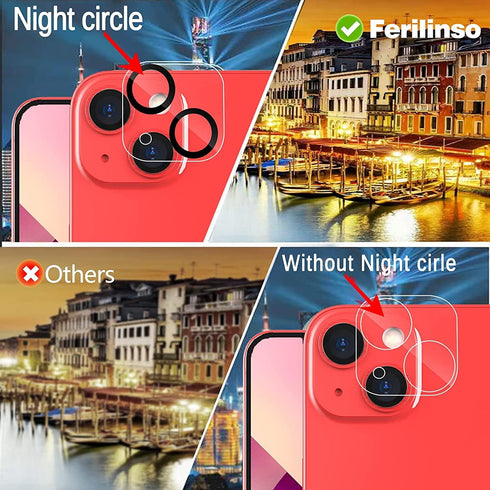 Ferilinso iPhone 13 Mini Screen Protector 3 Pack, HD Tempered Glass, 9H Hardness, Case Friendly, Easy Install, 5G.