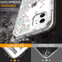 LUHOURI Designed for iPhone 11 Case with Screen Protector, Crystal Acrylic Clear Slim Fit Floral Cover
