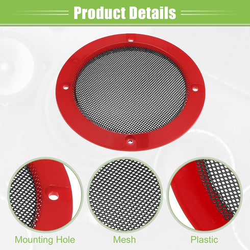 ACROPIX Universal 4" Car Speaker Grills Cover, Round 4 Inch Audio Speaker Subwoofer Guard Protector Case with Mounting