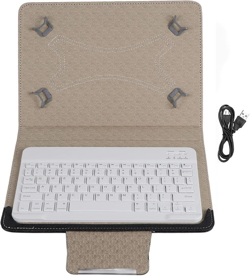 Bluetooth Wireless Keyboard with PU Case Cover for Android/iOS Smartphones, 10 Inch Keyboard Cover Set for Tablets