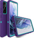 MXX Galaxy S21 Ultra Case, 3-Layer Heavy Duty Bumper Cover with Shock Protection, Dust Proof, 6.8 Inch 2021 (Purple)