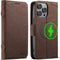 SINIANL Wallet Case for iPhone 15 Pro Max, Magnetic Leather Flip Folio Cover with Card Holder for Men Women, Brown