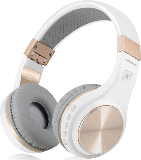 Riwbox Bluetooth Headphones, XBT-80 Folding Stereo Wireless Over Ear Headphones with Microphone and Volume Control,