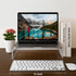 AMT Acrylic Laptop Monitor Stand & Computer Riser with Cat Keyboard Protector, Space-Saving Design, Extra Storage