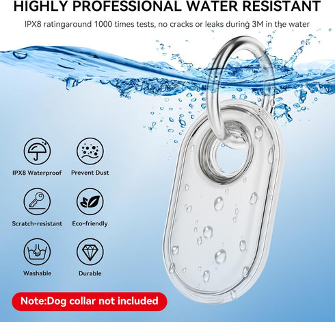 4-Pack Samsung Smart Tag 2 Case with Key Ring, Full-Wrapped IPX8 Waterproof TPU Cover for Galaxy SmartTag2,