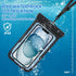 2 Pack Waterproof Phone Pouch, IPX8 Underwater Case for iPhone 15 14 13 Pro Max Samsung, Blue + Blue