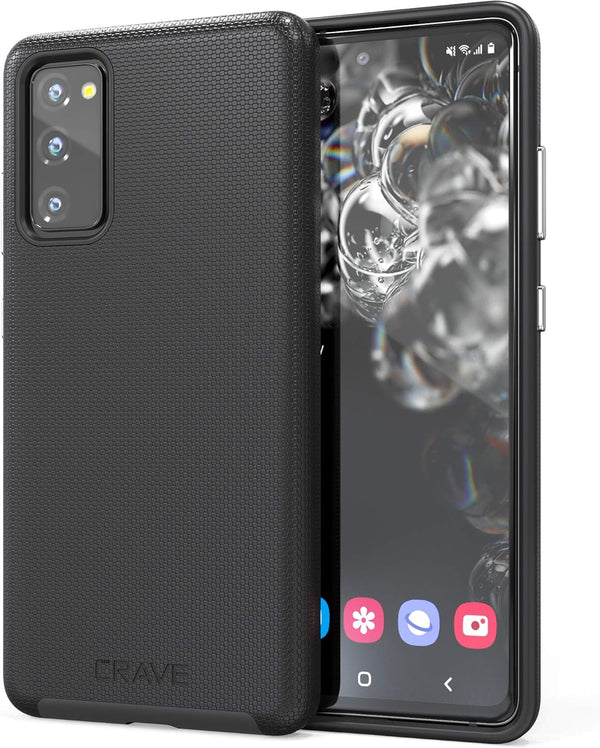 Crave Dual Guard Case for Samsung Galaxy S20 FE, Shockproof Protection Dual Layer Case, S20 FE 5G - Black