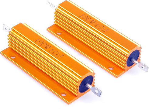 100 Watt 1 Ohm 5% Gold Wirewound Resistors, Electronic Aluminium Shell (Pack of 2)