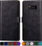 SUANPOT Samsung Galaxy S8+ /S8 Plus 6.2 inch Leather Wallet Case with RFID Blocking, Flip Folio Book Cover