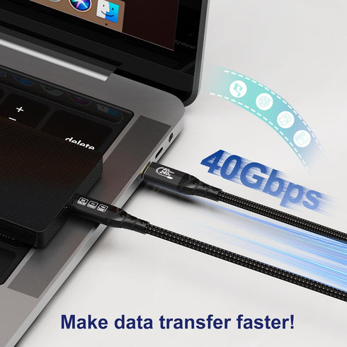 8K/4K 4 10FT/3m, 40Gbps 240W USB4 3, 16 ZIKNYDO for Thunderbolt Cable Data Transfer, Cable, USB C Monitor Cable