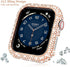 Mosonio Case Cover Compatible with Apple Watch 41mm | Full Bling Metal Watch Case for Women (Rose Gold)