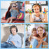 Wireless Kids Headphones with Microphone, Cat Ear LED Light Up Bluetooth Headphones for School, Travel, Sports, Gaming
