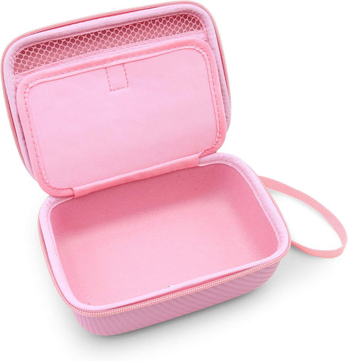 CASEMATIX Camera Travel Case for PROGRACE, Ourlife, Dragon Touch and More Waterproof Toy Camera Video Recorders - Pink