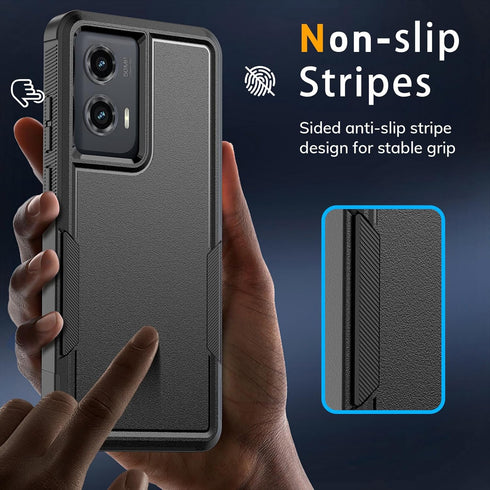 Moto G Stylus 5G 2024 Case, Black with HD Screen Protector, 10 FT Military Grade Drop Protection, Anti-Slip Design