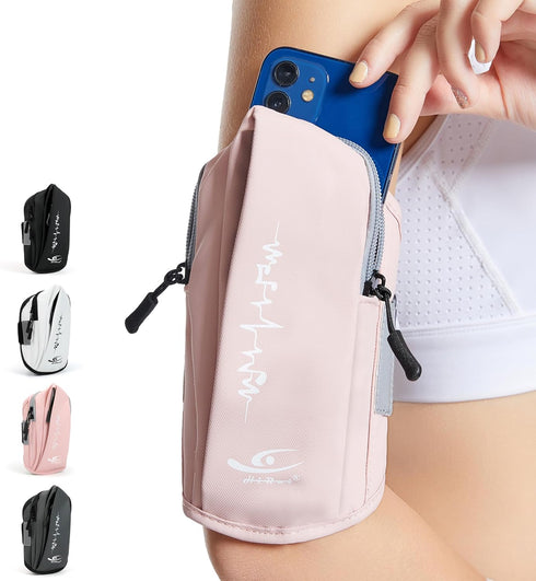 HiRui Universal Sports Armband, Comfortable Running Armband and Wristband Holder for iPhone 15/14/Plus/Pro/13 Samsung