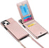 Vofolen Wallet Case for iPhone 15 with Card Holder, Crossbody Lanyard Wrist Strap, Heavy Duty Protective