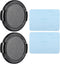 PATIKIL 2 Pack Camera Lens Cap, Sides Pinch Front Lens Cover with Microfiber Cleaning Cloth for 49mm Universal DSLR