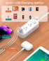 Extension Cord 15 ft - Power Strip Surge Protector with 6 AC Outlet Extender and 3 USB Ports for Home College Dorm