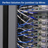 ZhiYo 2x2in Server Rack Cable Management Raceway, Cable Duct Kit, Electrically Safe PVC for Network Wire Management