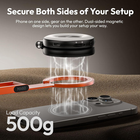 ULANZI MA60 16 15 14 13 15 Magnetic Phone Tripod Stand for iPhone - Aluminium Smartphone Mini Tripod Pocket Cell Phone