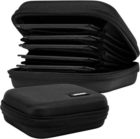 Koah Hard Shell Camera Filter Case for 8 Filters, Protective Organizer with Inner Padded Design