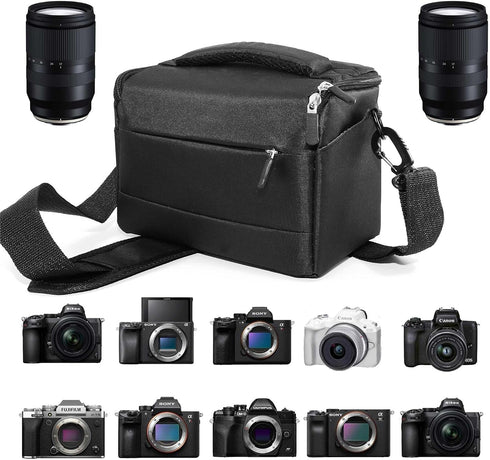 Compact Camera Bag Stylish, Shockproof, Versatile Shoulder Case for Men/Women DSLR, Mirrorless, and Digital Cameras