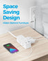 Flat Plug Power Strip, Olcorife 5ft Flat Extension Cord with 6 Outlets, 3 USB Ports (1 USB C), Surge Protector for Home