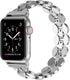 Moolia Elegant Metal Strap for Apple Watch Band, 38mm 40mm 41mm, Silver Fashion Replacement Strap