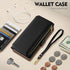 Antsturdy 15 15 6.1",(Black) Compatible with iPhone Wallet Case Card HolderRFID Blocking PU Leather Phone Case Women