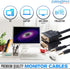 Cables Direct Online 6FT SVGA + Audio Monitor Cable - Male to Male VGA to VGA 1080P for PC, Projector, Laptop, TV
