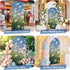 Jnbasdffb 6.6 Spring Floral Wedding Arch Cover,Stretchy Spandex Arch Backdrop Stand Covers FT,Pastoral Flowers Oil