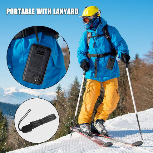 Mitywah Waterproof Case for iPhone 11 Pro Max, Heavy Duty Military Grade Metal Case with Built-in Screen Protection,