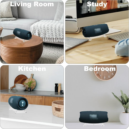 TXEsign Desktop Stand Compatible with Charge 5, Charge 4, Charge 3 Bluetooth Speaker, Acrylic Table Holder Speaker