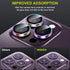 WSKEN HD Tempered Metal Glass Camera Lens Protector for iPhone 14 Pro/Pro Max, Colorful, Night Shooting Mode Accessory.