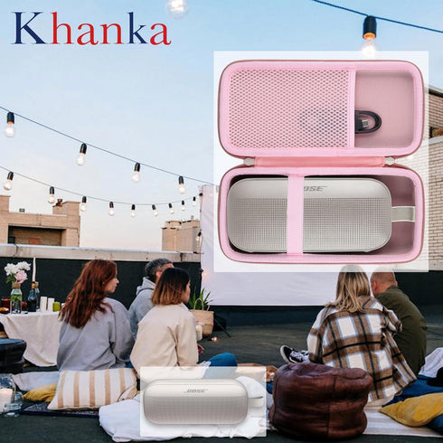 khanka Hard Travel Case for Bose SoundLink Flex Bluetooth Portable Speaker (Case Only, Pink)