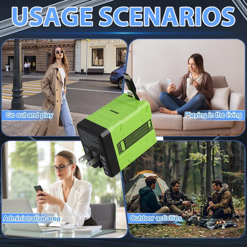 Iaolose 2-in-1 120w 2025 Compatible with Fast Charger, New Retractable Wall Fasts Charging Power Adapter with All