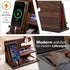 TESLYAR Wood Phone Docking Station for Men - Desktop or Nightstand Organizer - Birthday Gifts for Men, Dad