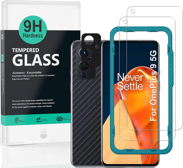 Ibywind Screen Protector for OnePlus 9 5G, with 2Pcs Tempered Glass, Camera Lens Protector, Easy to Install