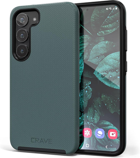 Crave Dual Guard Case for Samsung Galaxy S23, Shockproof Dual Layer Protection - Forest Green