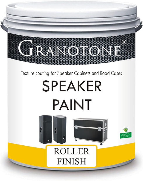 GRANOTONE Speaker Paint Black, 1 Quart Texture Coating for Speaker Cabinets, Road Cases, Metal & Furniture