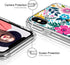 ICEDIO Case for iPhone X with Screen Protector, Clear Floral Patterns for Girls, Slim Fit TPU Protective Cover