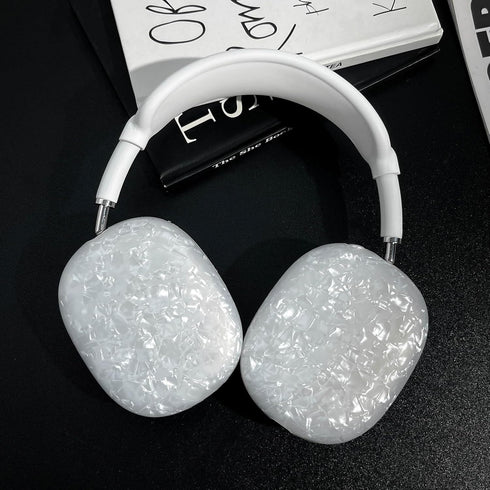 Cute Glitter AirPods Max Case with Cleaner Kit, Anti-Scratch Shell Pattern Cover for Ear Pads, Cups, and Headband -