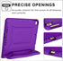 MAISON iPad 9th/8th/7th Generation Case, Shockproof Handle Bumper Stand Cover with Built-in Screen Protector - Purple