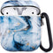 Marble Soft Earphone Case for AirPods, Full Protective TPU Cover Compatible with AirPods 1&2, ZPYOU - Blue Sky