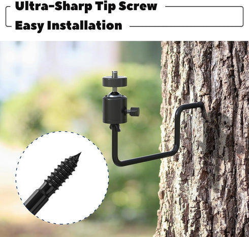 Trail Camera Tree Mount, 360 Degrees Adjustable Game Camera Mount with Easy Installation & Compact Design