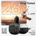 KeyBudz Waterproof AirPods Pro Case with Lock, Rugged Tough Protection for 2nd Generation with Carabiner, Carbon Black