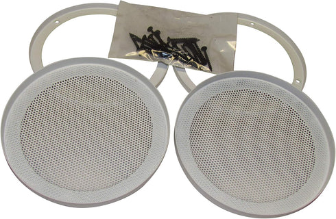 Reliable Hardware Company RH-4002-6.5-2-A White Surface Mount 6-1/2" Speaker Covers, Sold in Pairs