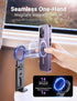 PROfezzion Airplane Travel Essentials Magnetic Phone Holder for MagSafe, iPhone 15, 14, 13, 12 & All Phones, Handsfree Phone Mount for Seat Tray Table, Pocket Size Must Have Accessories for Flying