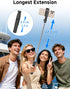 SelfieShow Mini Selfie Stick Travel Tripod for Cell Phone with Light, Extendable Selfie Stick for iPhone