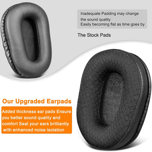 SOULWIT Mesh Fabric Earpads Replacement for BlueParrott B450/S450 (450XT 450 XT) Bluetooth Headset, Noise Cancelling
